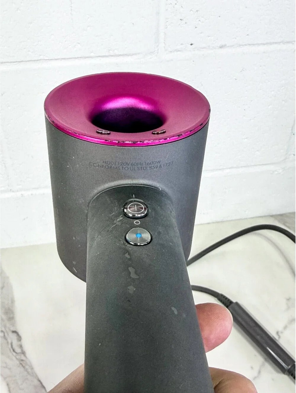 Dyson Supersonic Hair Dryer HD01 Gray and Pink with Styling Flyaway Attachment